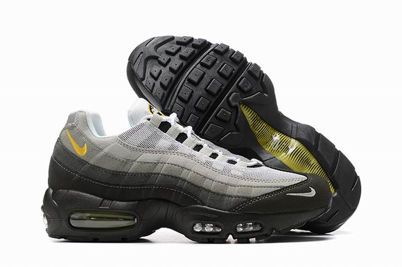 Nike Air Max 95 Black Grey Yellow Swoosh Men's Shoes-136